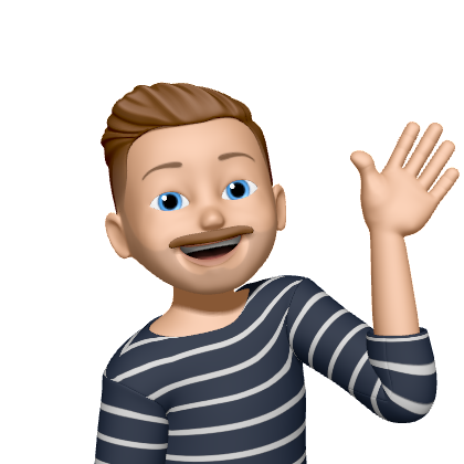 Sam's Memoji waving hello.